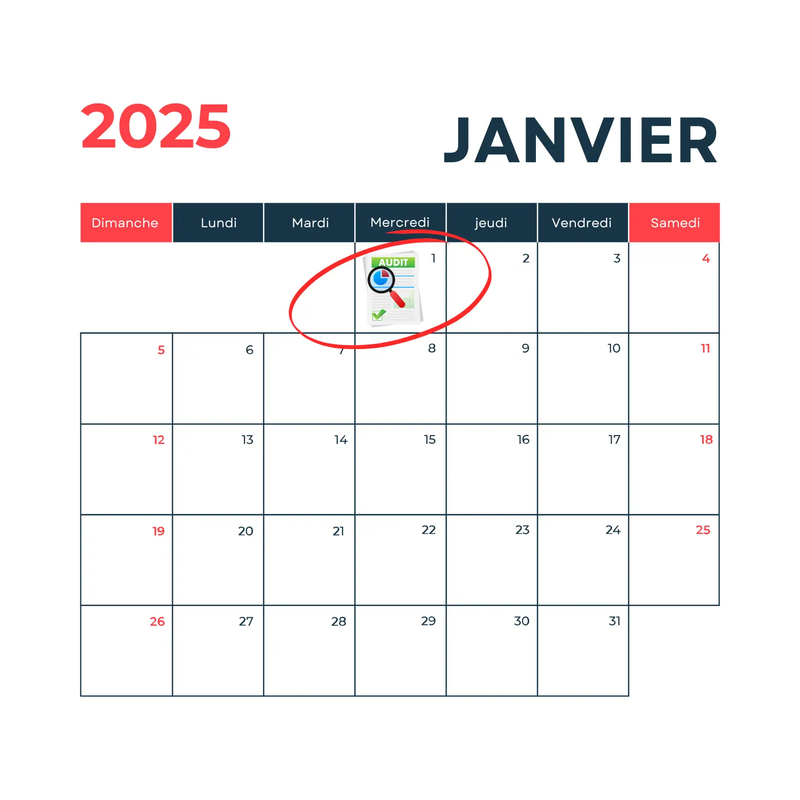 Illustration réalisée par Sibane représentant le calendrier de janvier 2025